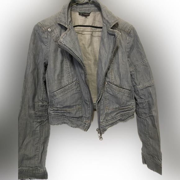 Armani Exchange Denim Moto Jacket - Picture 1 of 4